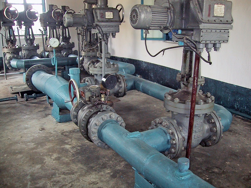 图1。中朝线朝鲜境内泵房工艺管线